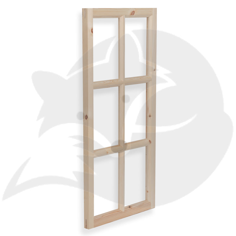 Georgian 6 Pane Window in Redwood Pine